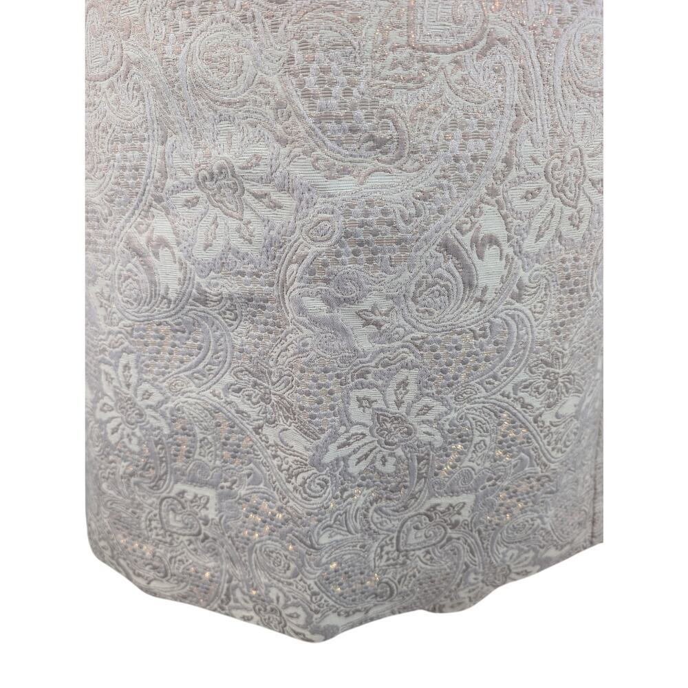 NWOT! J. CREW! CREAM, TAUPE & GOLD METALLIC TAPESTRY FLORAL PAISLEY SKIRT! SZ 4 - Picture 5 of 12